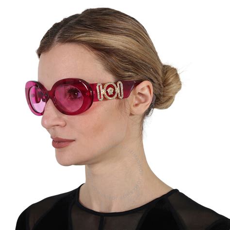 Versace Fuchsia Oval Ladies Sunglasses VE4426BU 5334/5 54